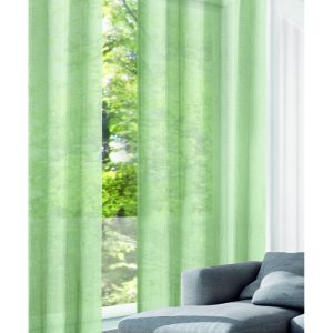 Draperie cu inele — verde — 140 × 280 cm