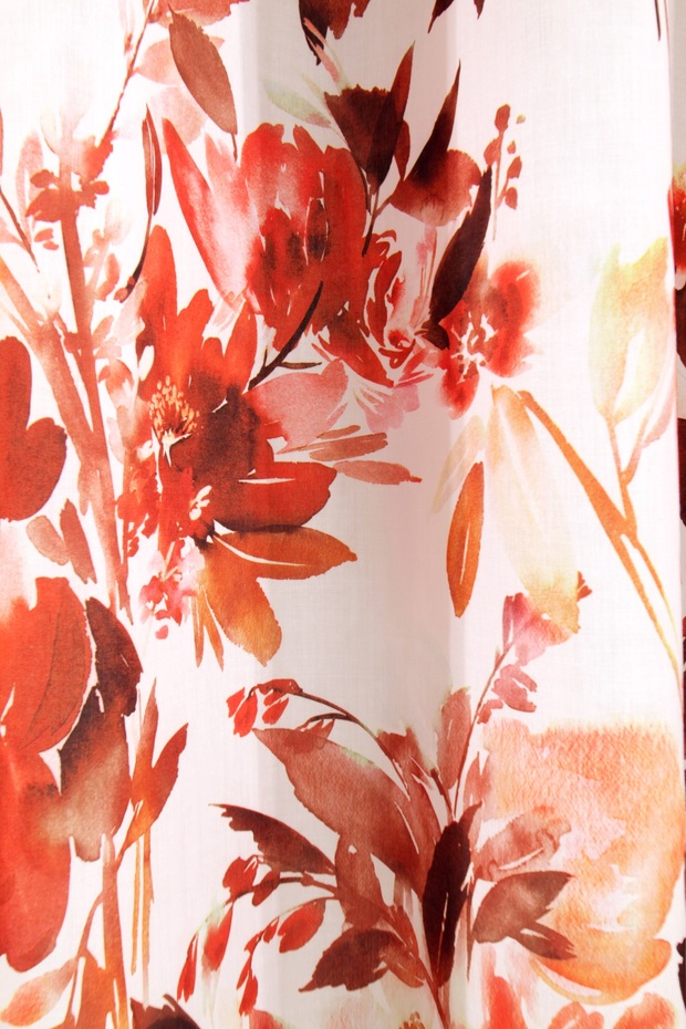 Draperie inele Bettina rosu 280*135 — detaliu