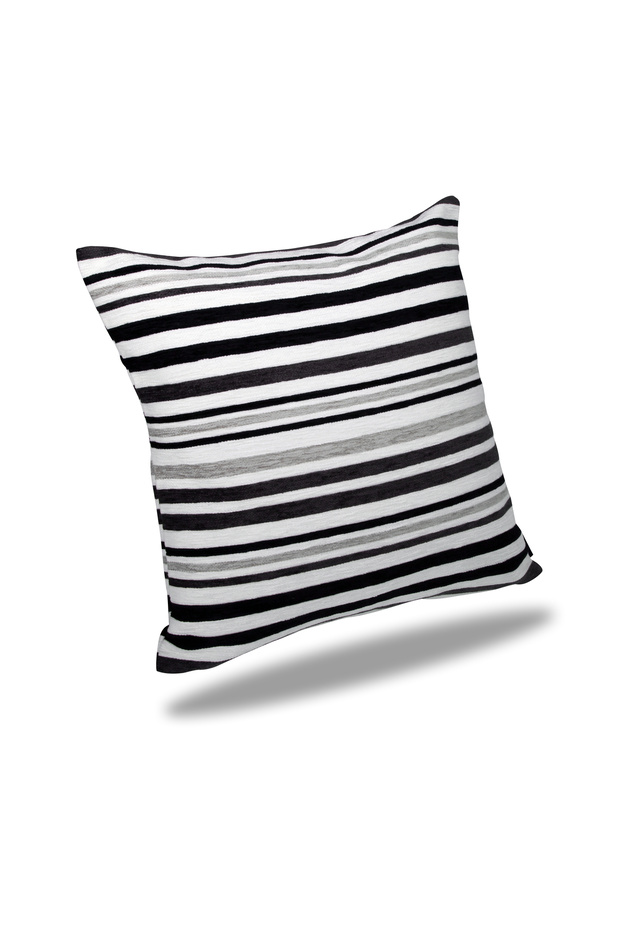 Față de pernă decorativa — gri — 50 × 50 cm