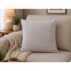 Față de pernă decorativa — negru — 48 × 48 cm