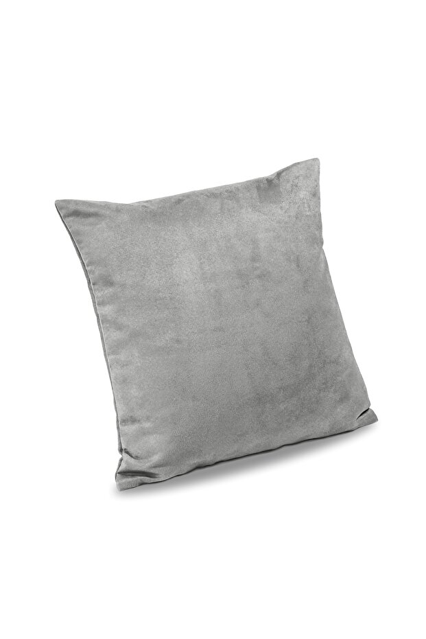 Față de pernă decorativa — gri — 50 × 50 cm
