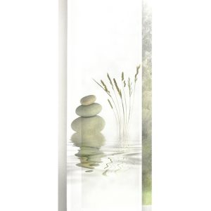 Panou japonez pietre — alb — 60 × 240 cm