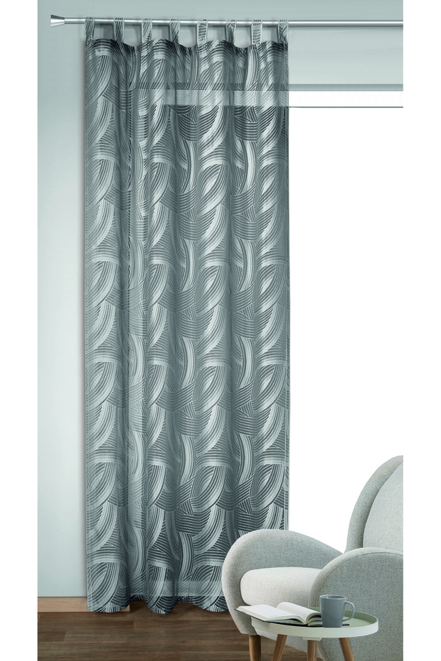Perdea cu bride — gri — 140 × 245 cm