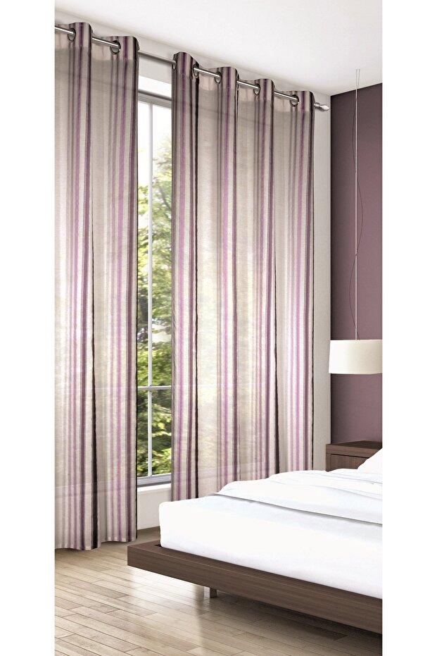 Perdea cu inele — violet — 135 × 245 cm