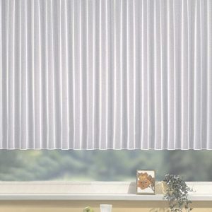 Perdea jaquard — alb — 50 × 140 cm